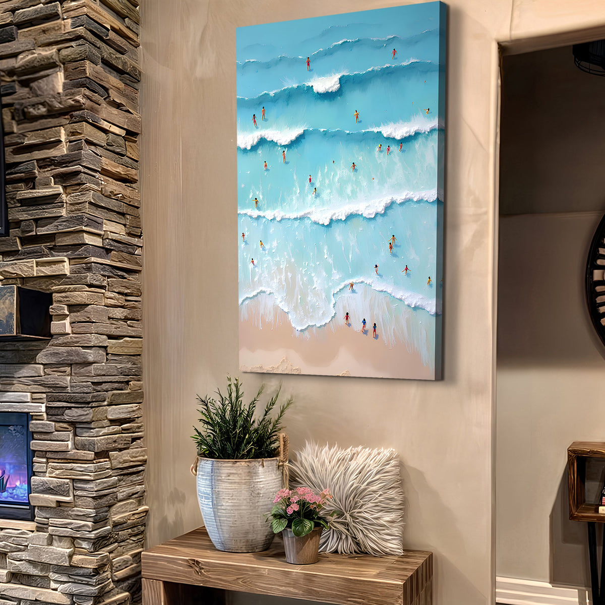 Beach Days Coastal Canvas Wall Art IX, Wide Gallery Wrapped Print – view 2