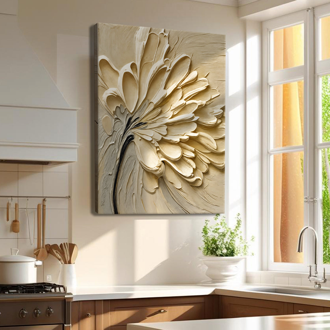 Flower Splatter Abstract Canvas Wall Art, Gallery Wrapped – view 3