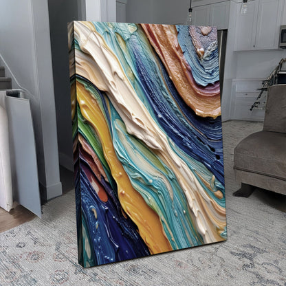 Ocean Waves Canvas Wall Art – Premium Gallery Wrapped Print – view 4