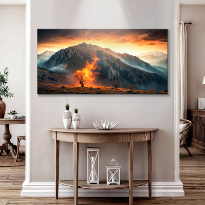 Burning Bush Faith Canvas Wall Art XIII, Wide Gallery Wrapped – view 4