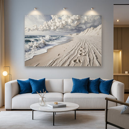 Footprints in the Sand Canvas Wall Art, Gallery Wrapped – view 2