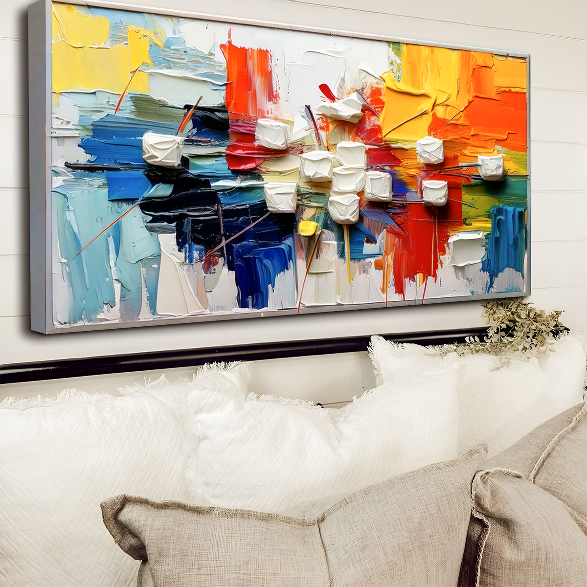Urban Abstract Canvas Wall Art – Panoramic Gallery Wrapped Print – view 4