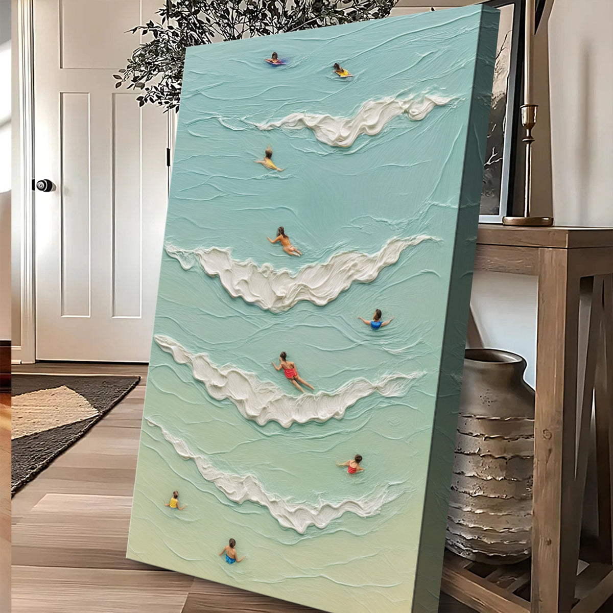 Beach Days Coastal Canvas Wall Art XIX, Wide Gallery Wrapped Print – view 4