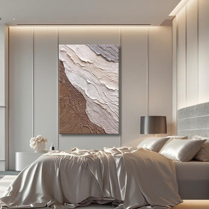 Abstract Earthy Waves Canvas Wall Art, Premium Gallery Wrapped – view 4