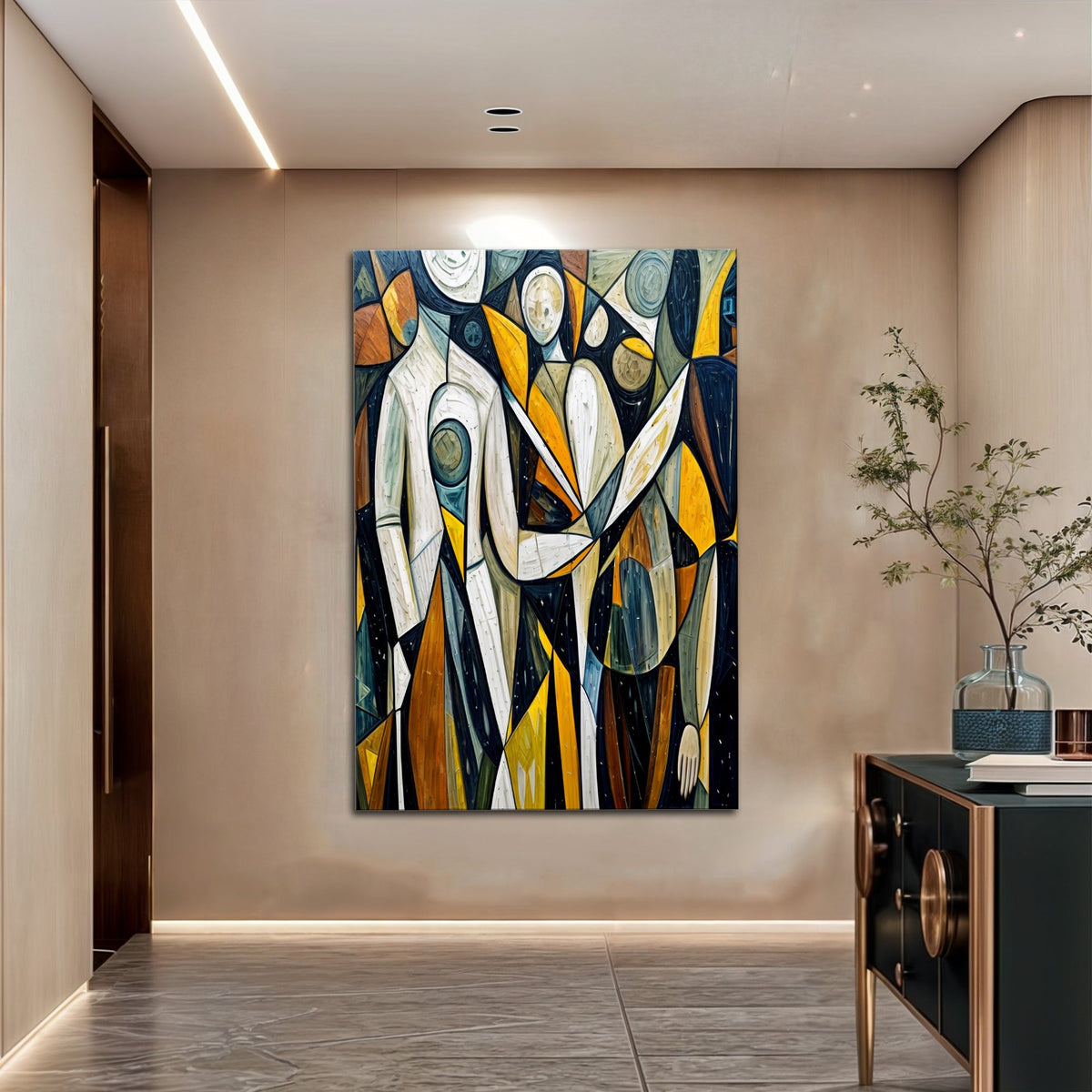 Abstract Human Connection Canvas Wall Art, Gallery Wrapped – view 4
