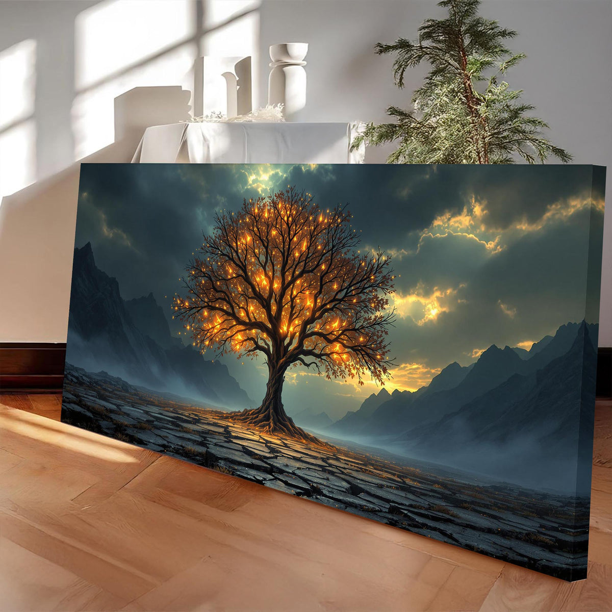 Burning Bush Faith Canvas Wall Art XI, Wide Gallery Wrapped – view 4