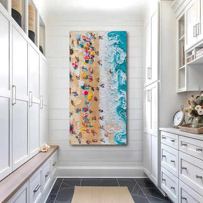 Beach Days Coastal Canvas Wall Art VII, Wide Gallery Wrapped Print – view 2