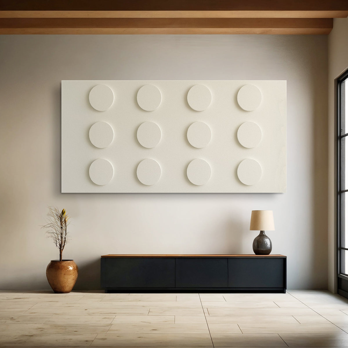 Modern Abstract Minimalist Canvas Wall Art II, Wide Format – view 3