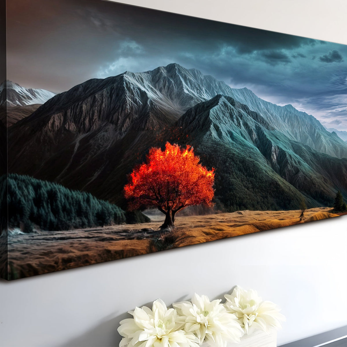 Burning Bush Faith Canvas Wall Art IX, Wide Gallery Wrapped – view 4