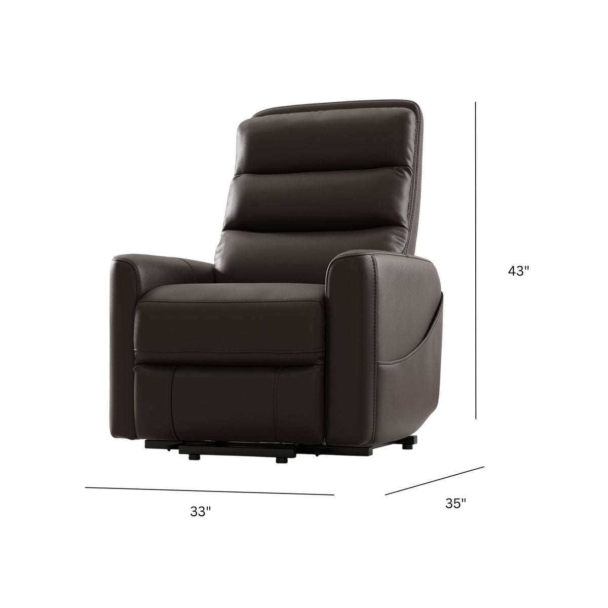 Bentley Power Lift Recliner Chair with USB Charging, Faux Leather – view 6