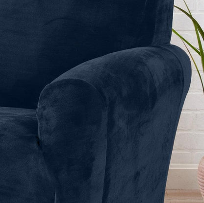 Velvet Stretch Slipcover – Gale Collection Form-Fit Sofa Cover – view 193