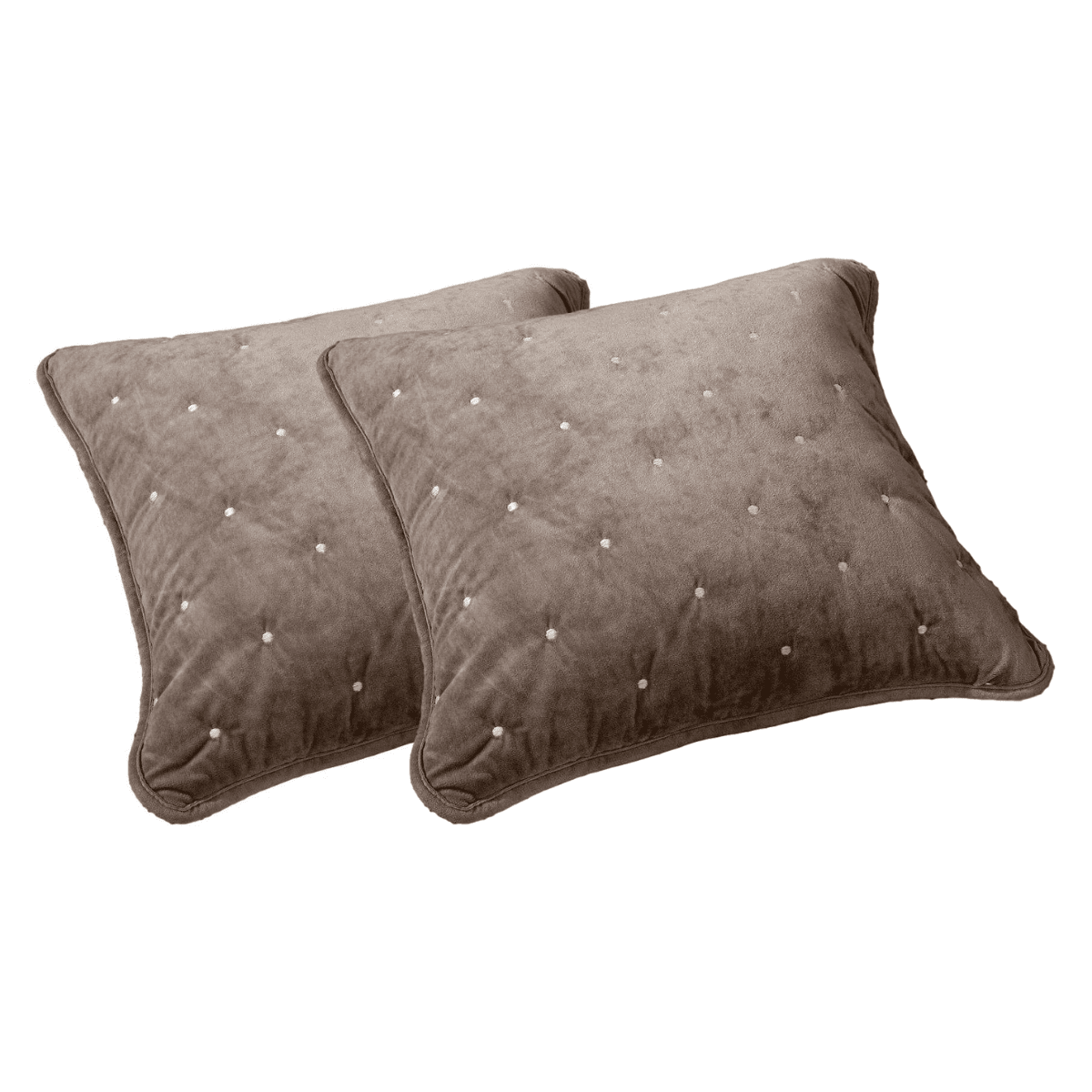 Velvet Dreams Sand Taupe Beige Diamond Tufted Euro Sham and Covers – view 6