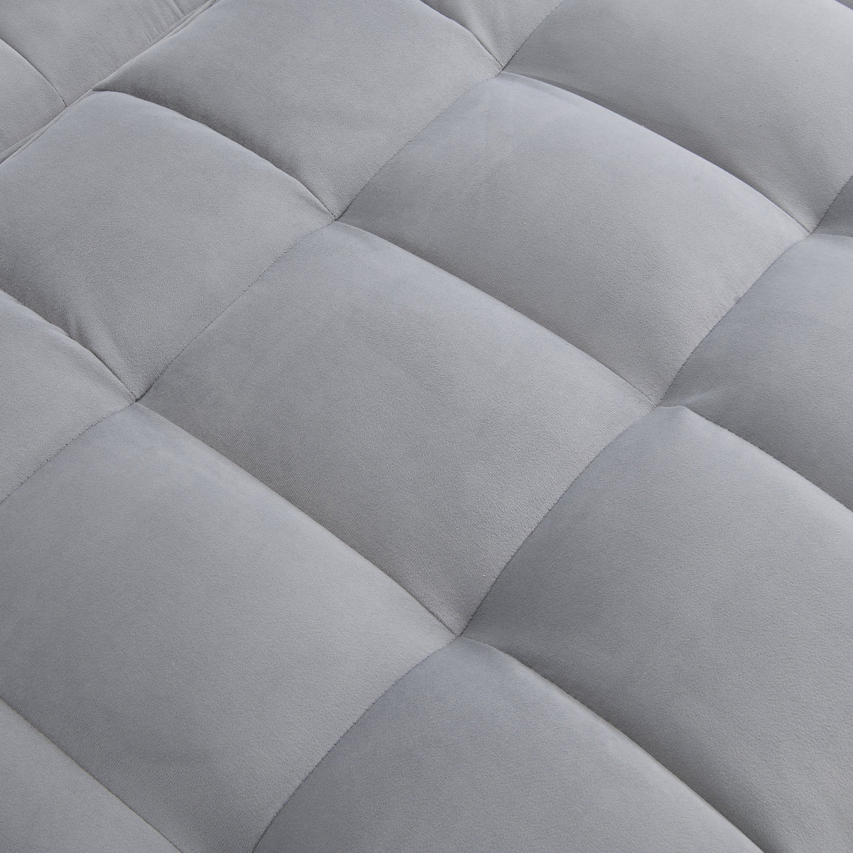 Light Gray Velvet Sleeper Loveseat with Pullout Bed and USB Ports – view 17