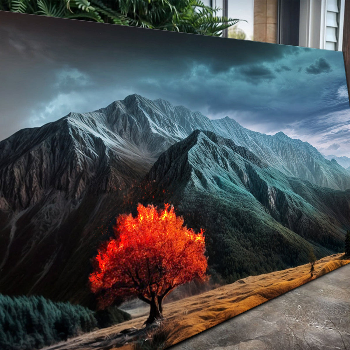 Burning Bush Faith Canvas Wall Art IX, Wide Gallery Wrapped – view 5