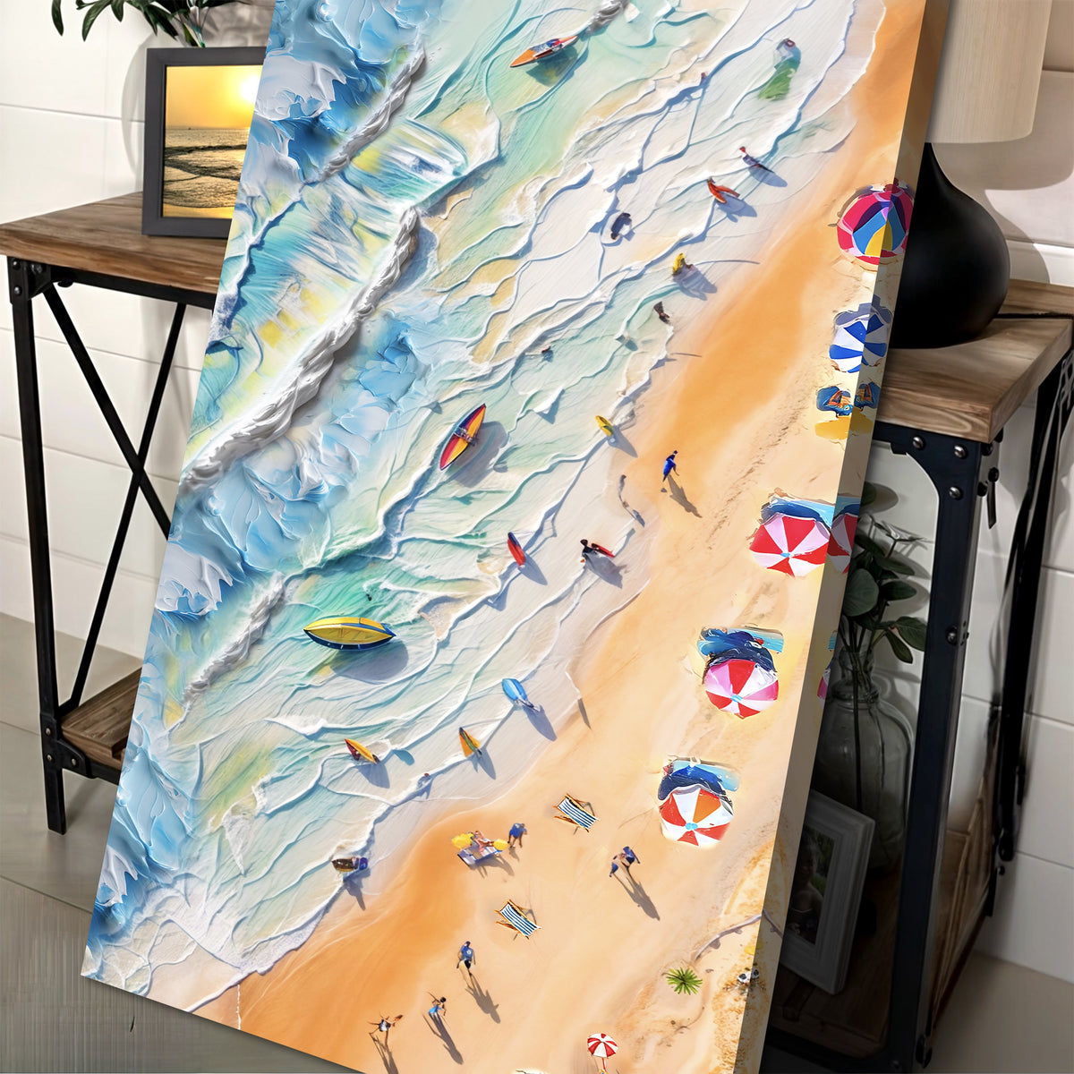 Beach Days Coastal Canvas Wall Art III, Wide Gallery Wrapped Print – view 5