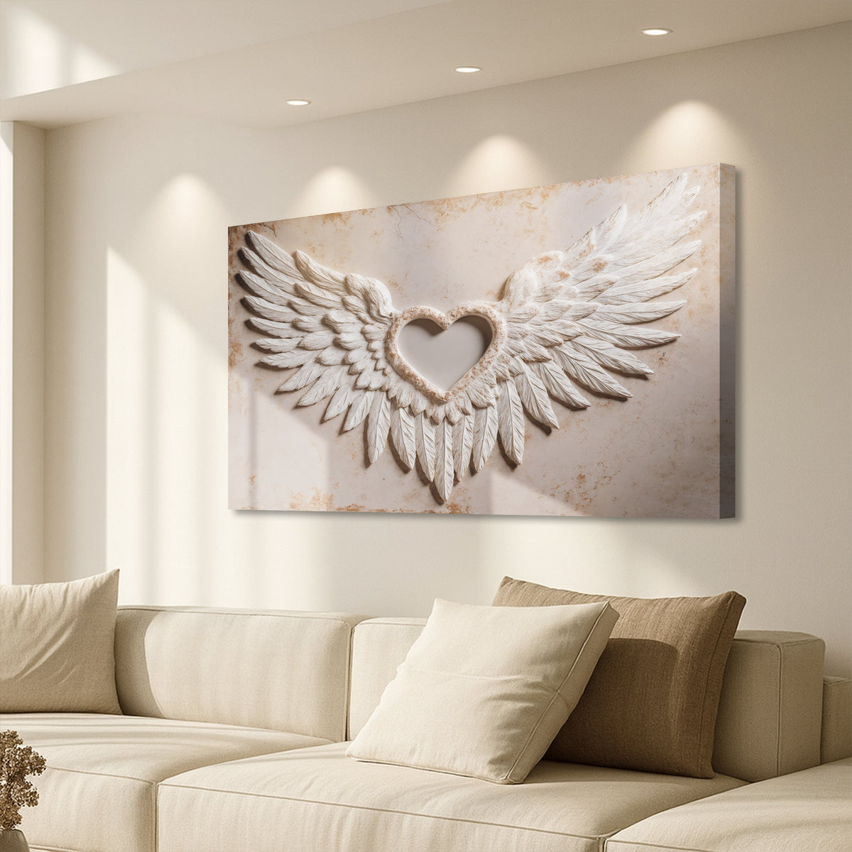 Wings of Love Abstract Canvas Wall Art II – Gallery Wrapped Print – view 4
