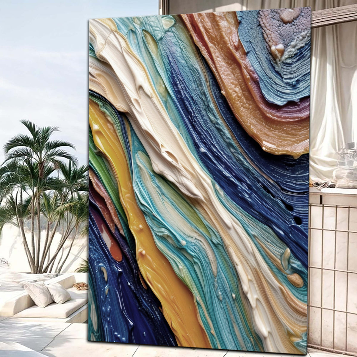 Ocean Waves Canvas Wall Art – Premium Gallery Wrapped Print – view 5