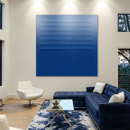 Minimalist Blue Gradient Abstract Square Canvas Wall Art – view 5