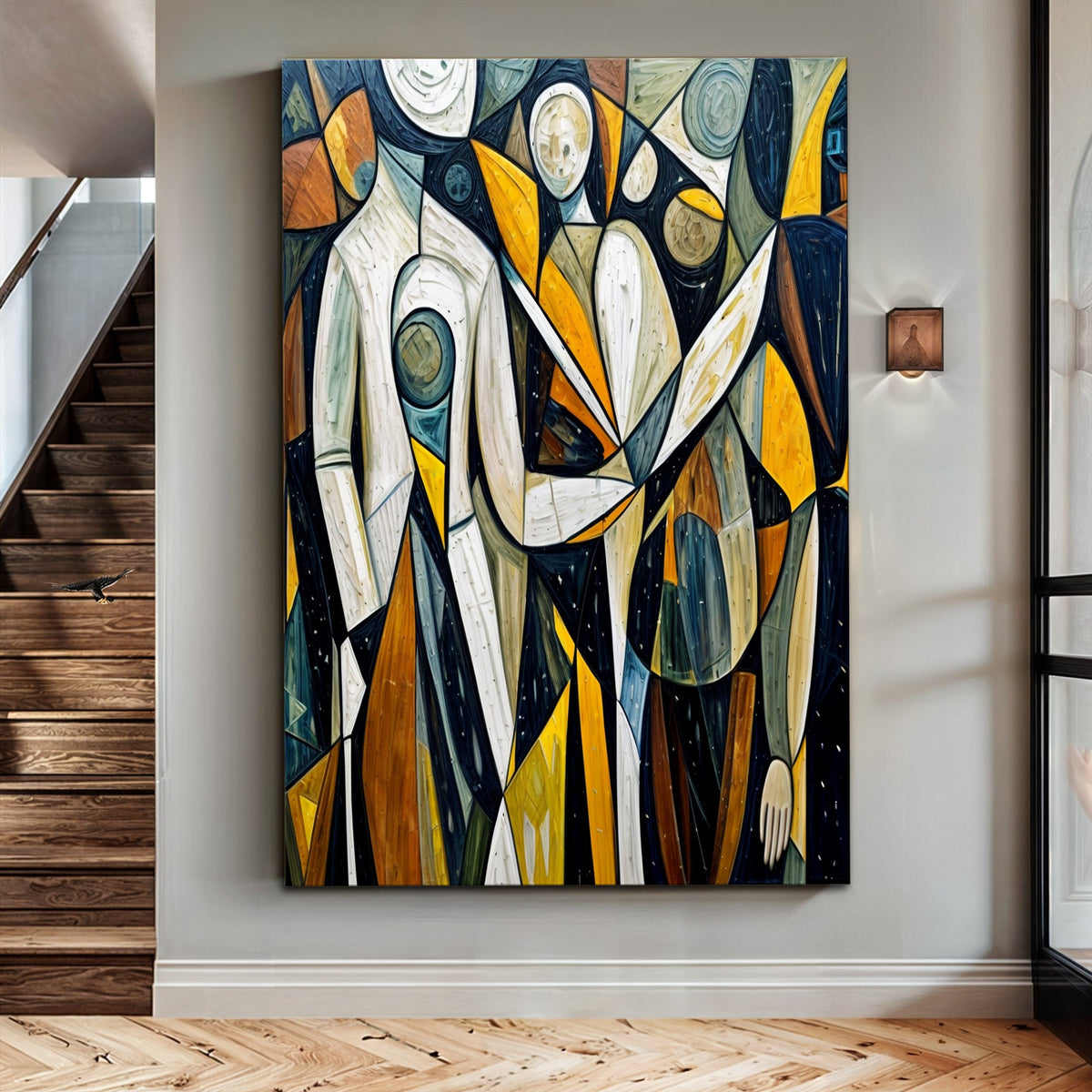 Abstract Human Connection Canvas Wall Art, Gallery Wrapped – view 5