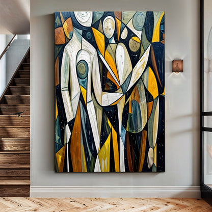 Abstract Human Connection Canvas Wall Art, Gallery Wrapped – view 5