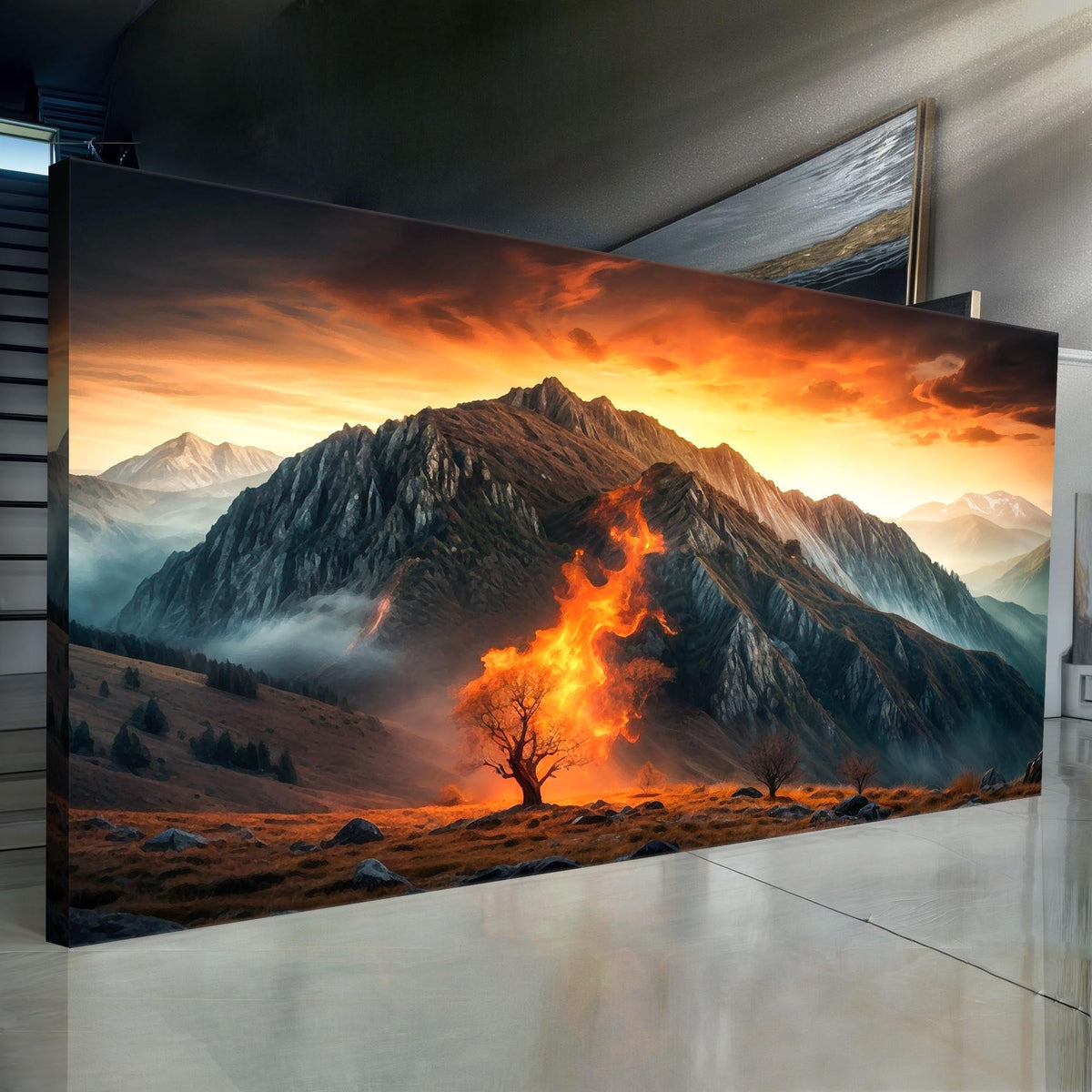 Burning Bush Faith Canvas Wall Art XIII, Wide Gallery Wrapped – view 5