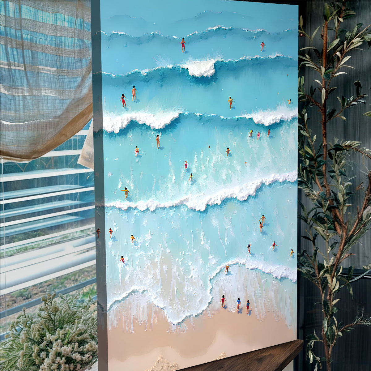 Beach Days Coastal Canvas Wall Art IX, Wide Gallery Wrapped Print – view 5