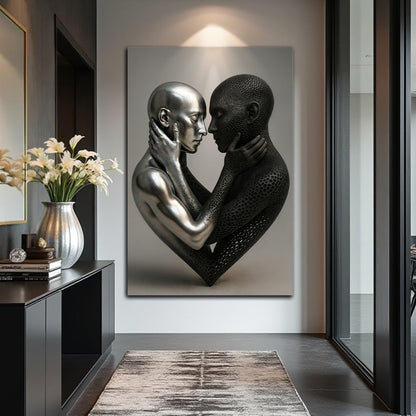 Eternal Love Figure Abstract Canvas Wall Art VIII, Gallery Wrapped – view 4