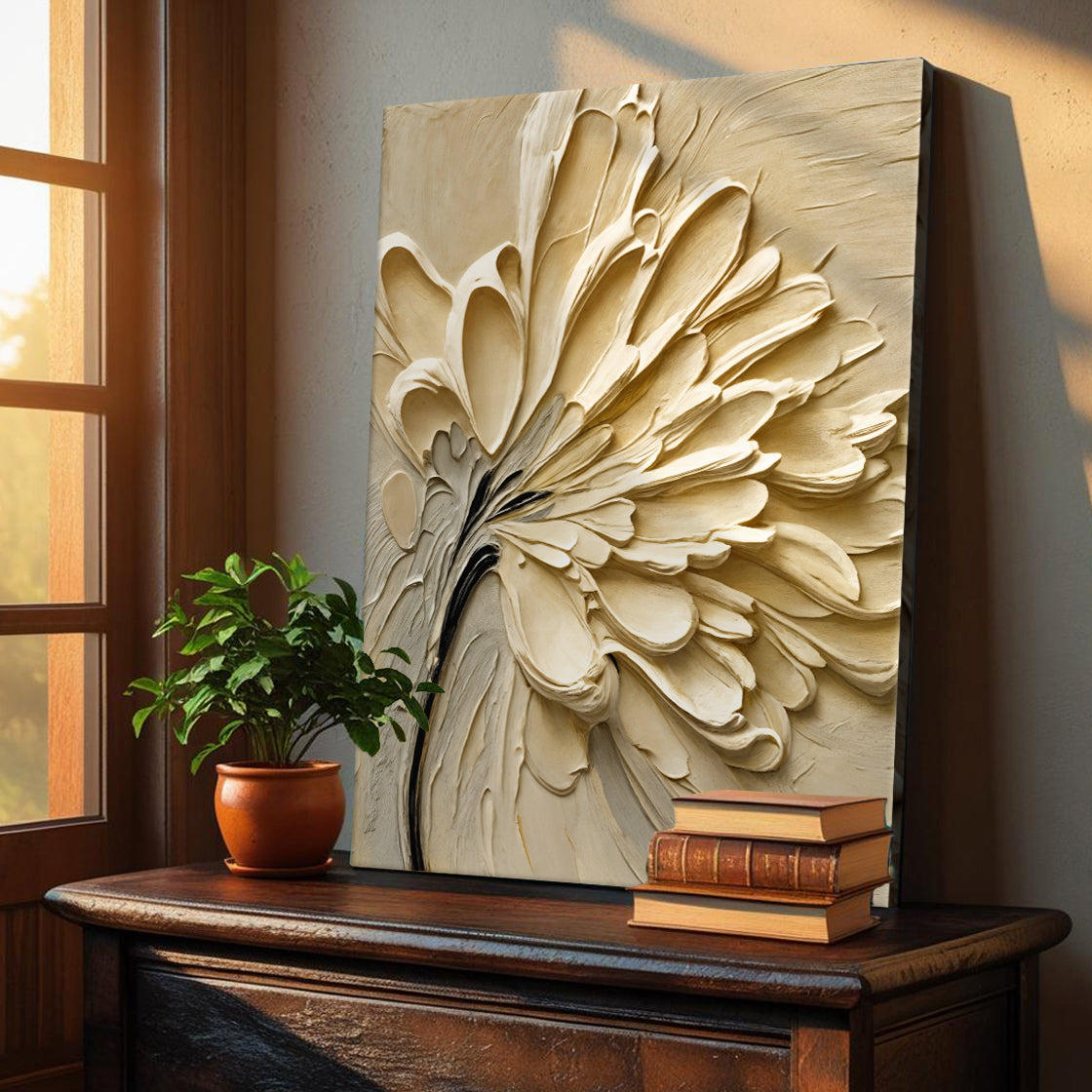 Flower Splatter Abstract Canvas Wall Art, Gallery Wrapped – view 5