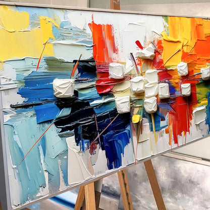 Urban Abstract Canvas Wall Art – Panoramic Gallery Wrapped Print – view 5