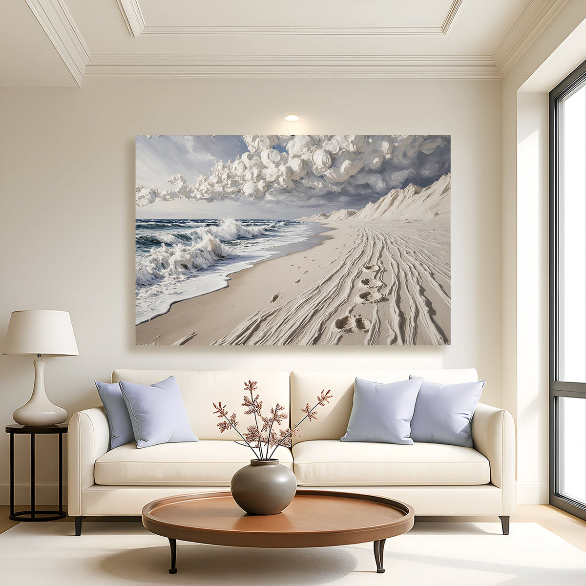 Footprints in the Sand Canvas Wall Art, Gallery Wrapped – view 5