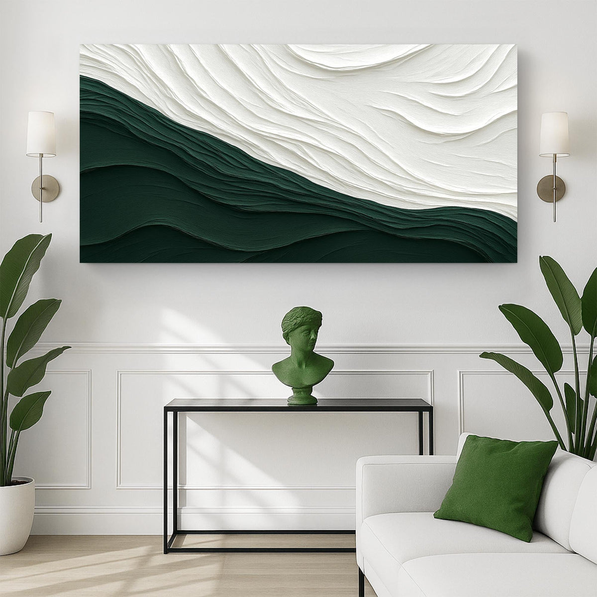 Modern Abstract Minimalist Canvas Wall Art IX, Wide Format – view 5