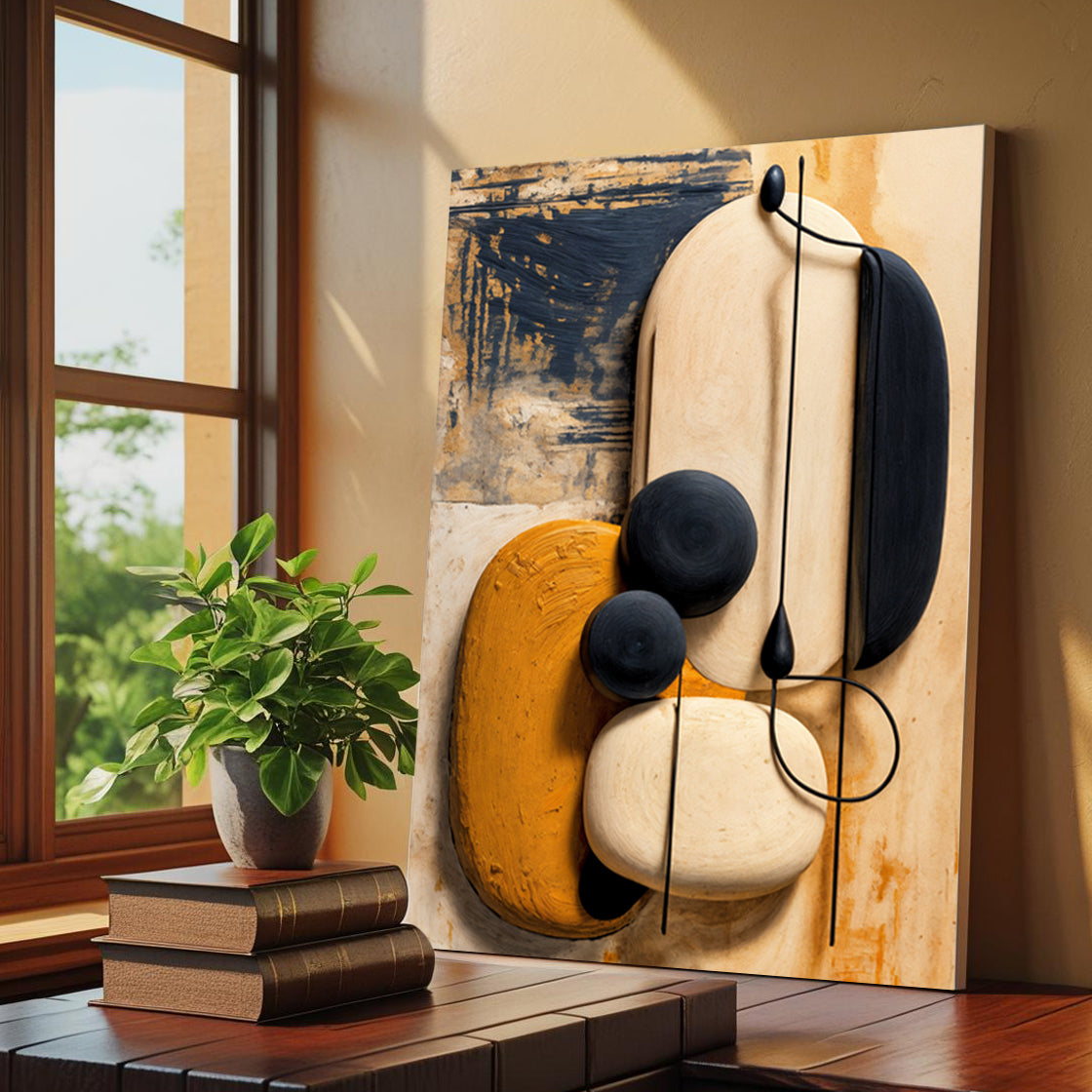 Orange Abstract Harmony Canvas Wall Art – Gallery Wrapped Print – view 5