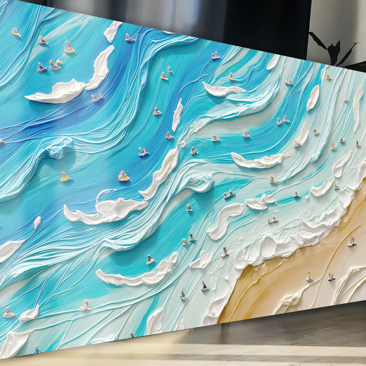 Beach Days Coastal Canvas Wall Art V, Wide Gallery Wrapped Print – view 5