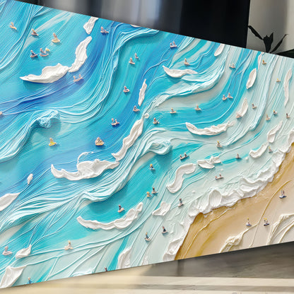 Beach Days Coastal Canvas Wall Art V, Wide Gallery Wrapped Print – view 5