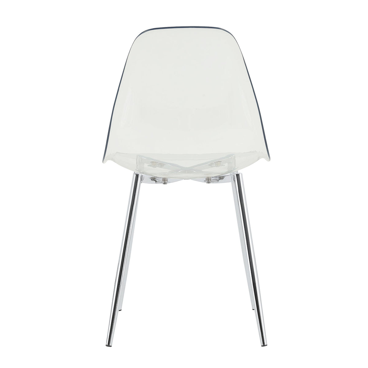 Modern Clear Transparent Dining Chairs with Silver Legs, Set of 6 – view 19