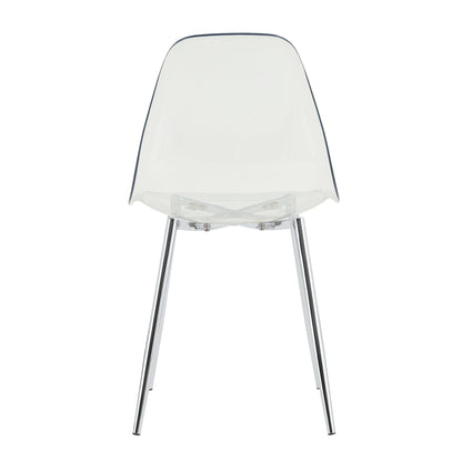 Modern Clear Transparent Dining Chairs with Silver Legs, Set of 6 – view 19