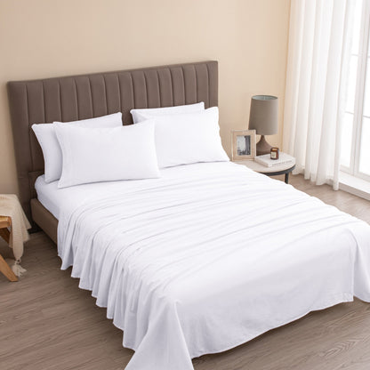 Turkish Cotton Flannel Sheets: Raye Collection Warmth & Softness