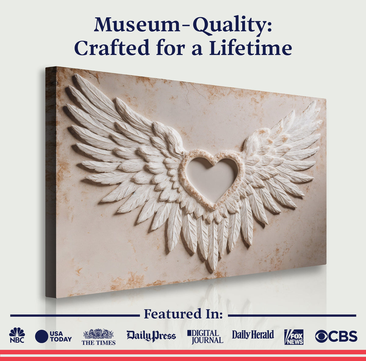 Wings of Love Abstract Canvas Wall Art II – Gallery Wrapped Print – view 6