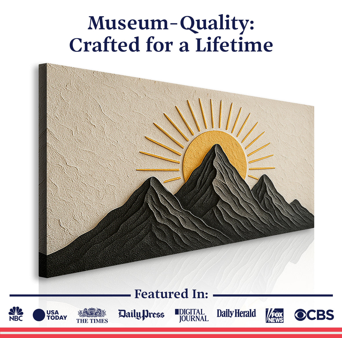 Mountain Majesty Landscape Canvas Wall Art, Wide Gallery Wrapped – view 6