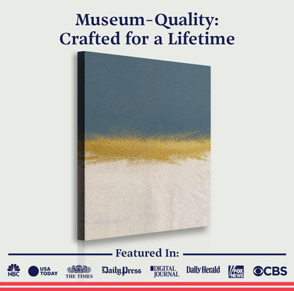 Minimalist Blue and Gold Canvas Wall Art, Gallery Wrapped – view 6