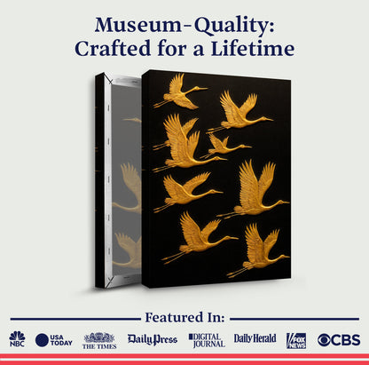 Abstract Sandhill Cranes Canvas Wall Art, Premium Gallery Wrapped – view 6
