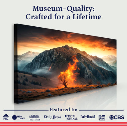 Burning Bush Faith Canvas Wall Art XIII, Wide Gallery Wrapped – view 6