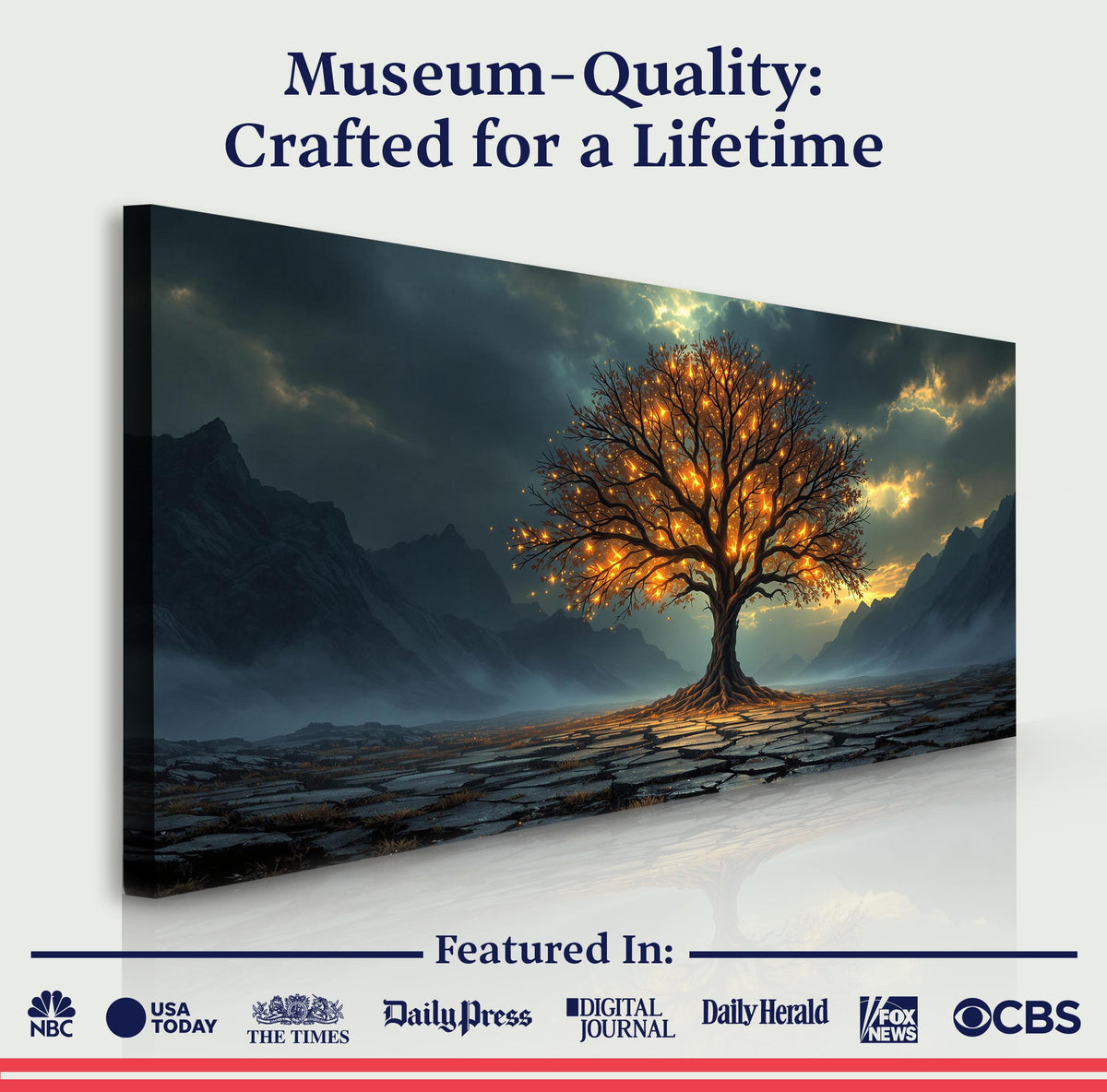 Burning Bush Faith Canvas Wall Art XI, Wide Gallery Wrapped – view 5