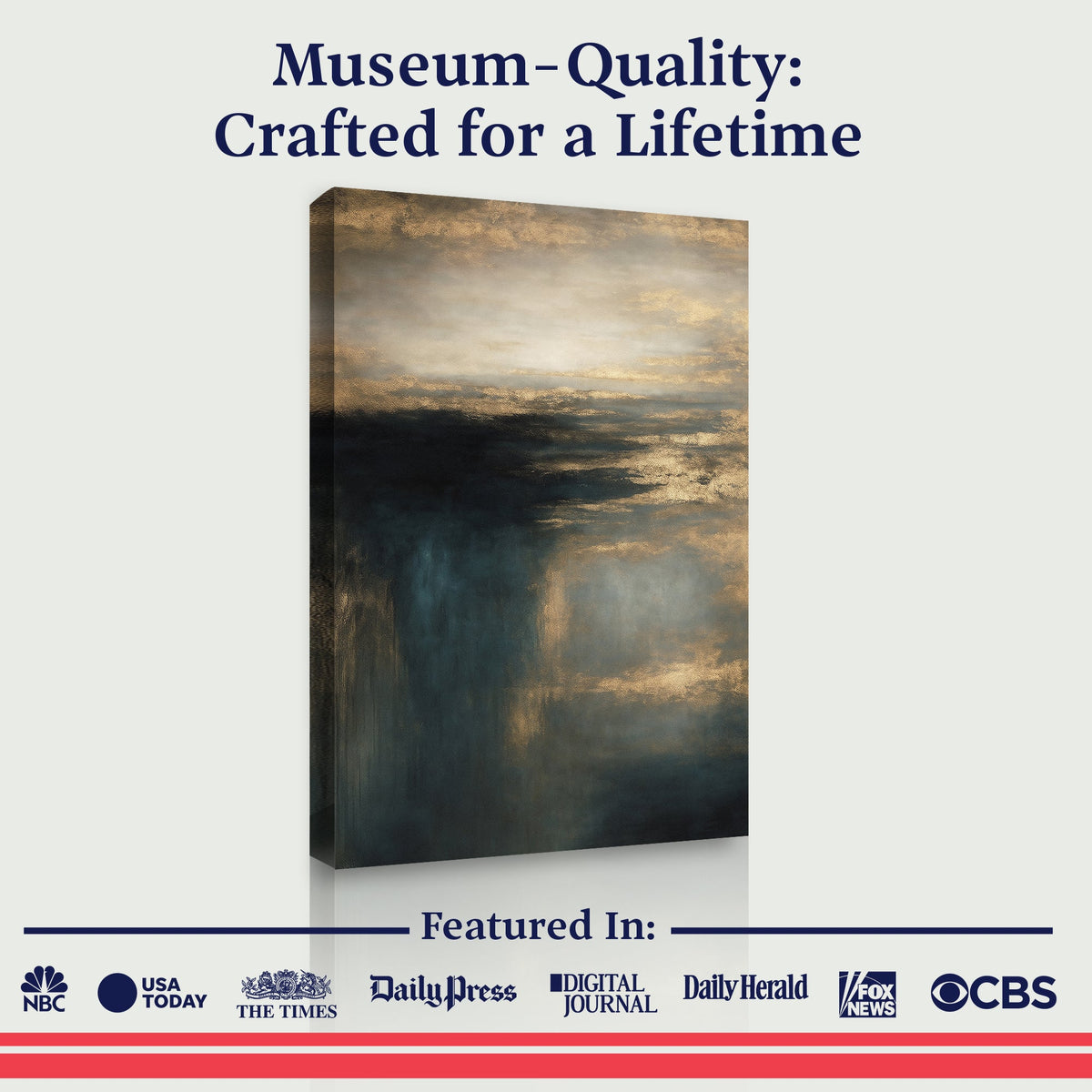 Cloudscape Glimmer Canvas Wall Art, Gallery Wrapped – view 6