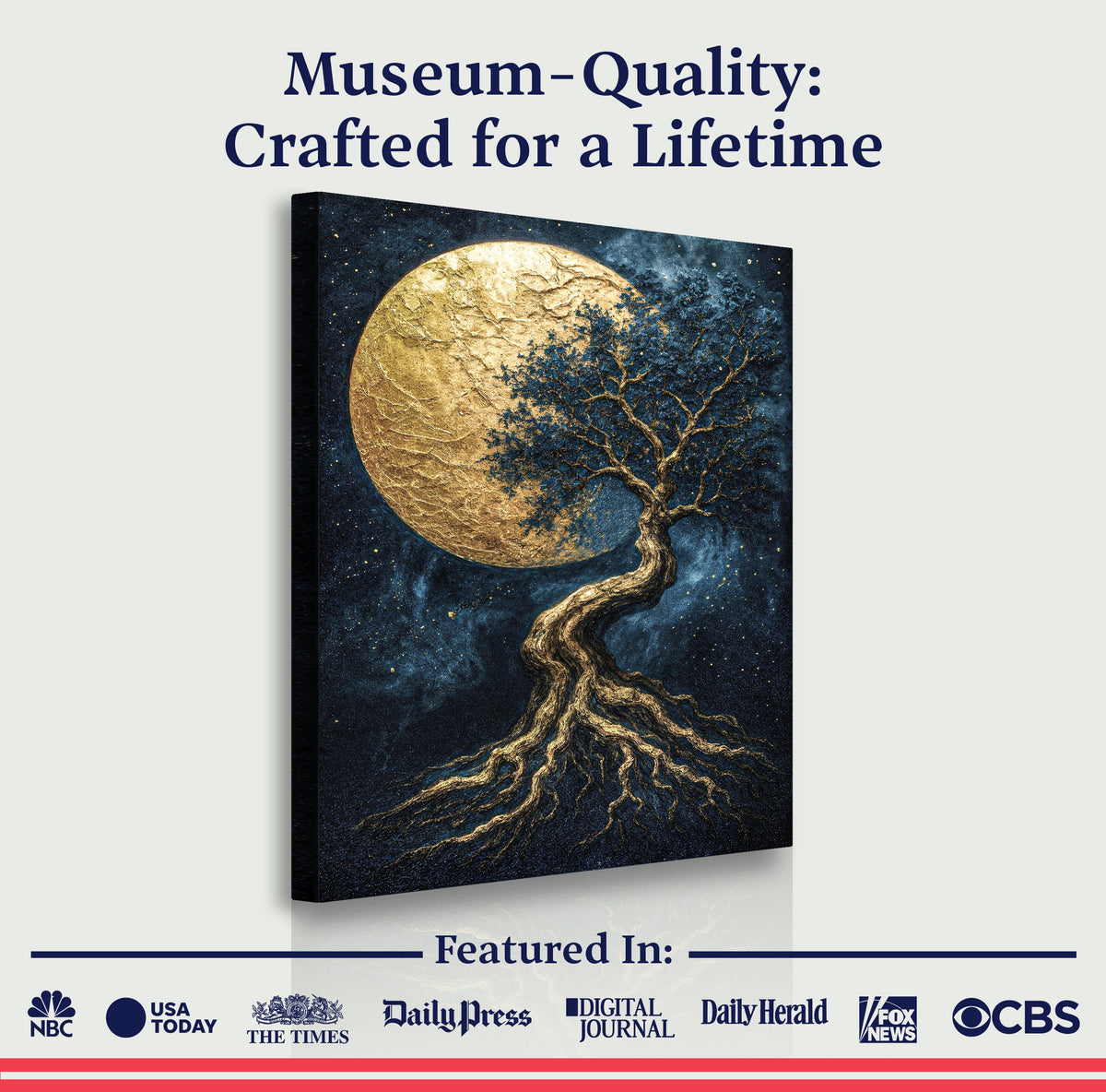 Lunar Tree of Life Canvas Wall Art, Premium Gallery Wrapped – view 6
