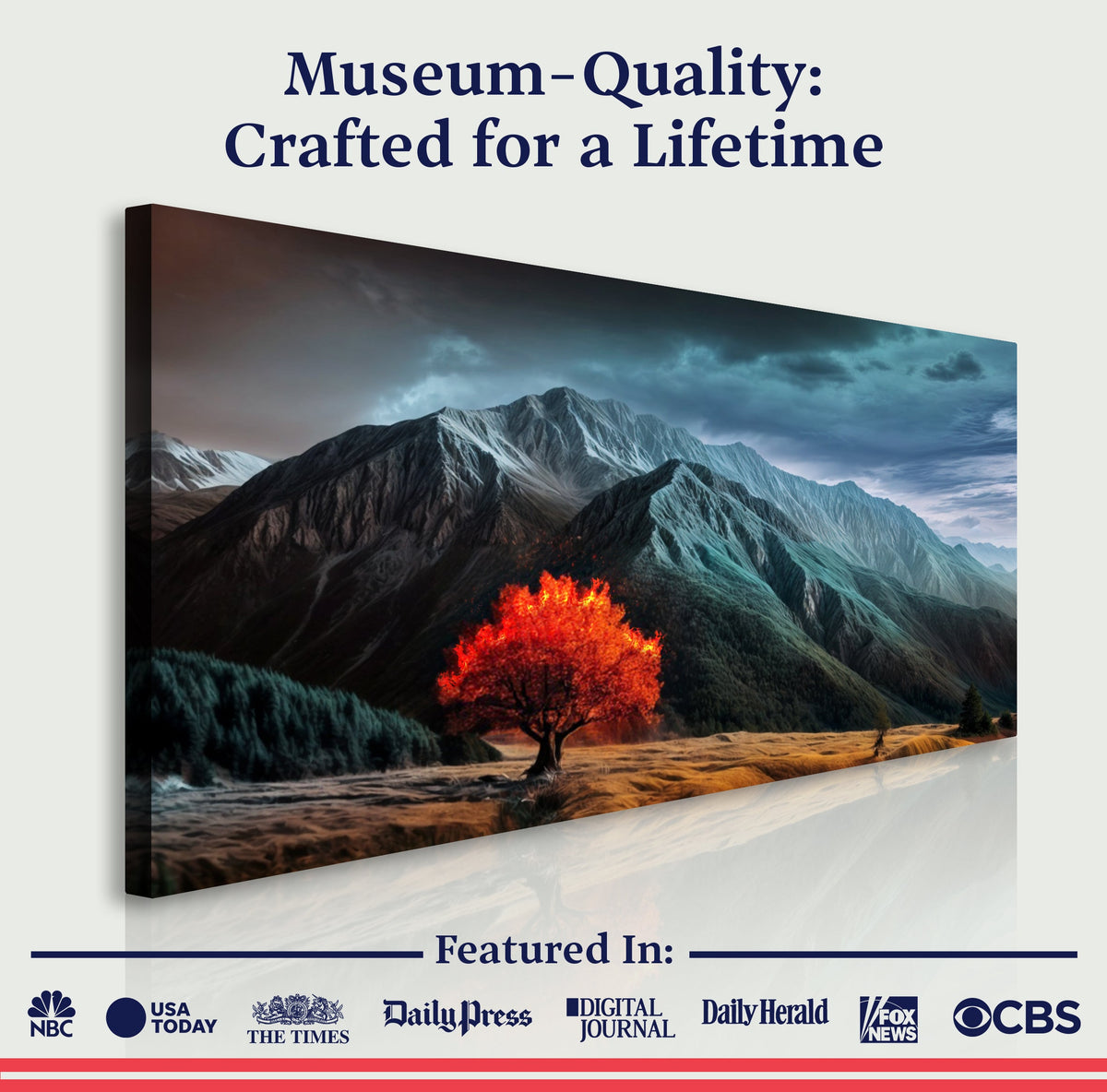 Burning Bush Faith Canvas Wall Art IX, Wide Gallery Wrapped – view 6