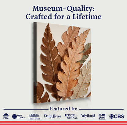 Abstract Autumn Leaves Canvas Wall Art, Premium Gallery Wrapped – view 6