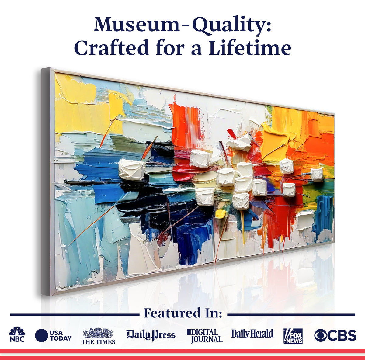 Urban Abstract Canvas Wall Art – Panoramic Gallery Wrapped Print – view 6