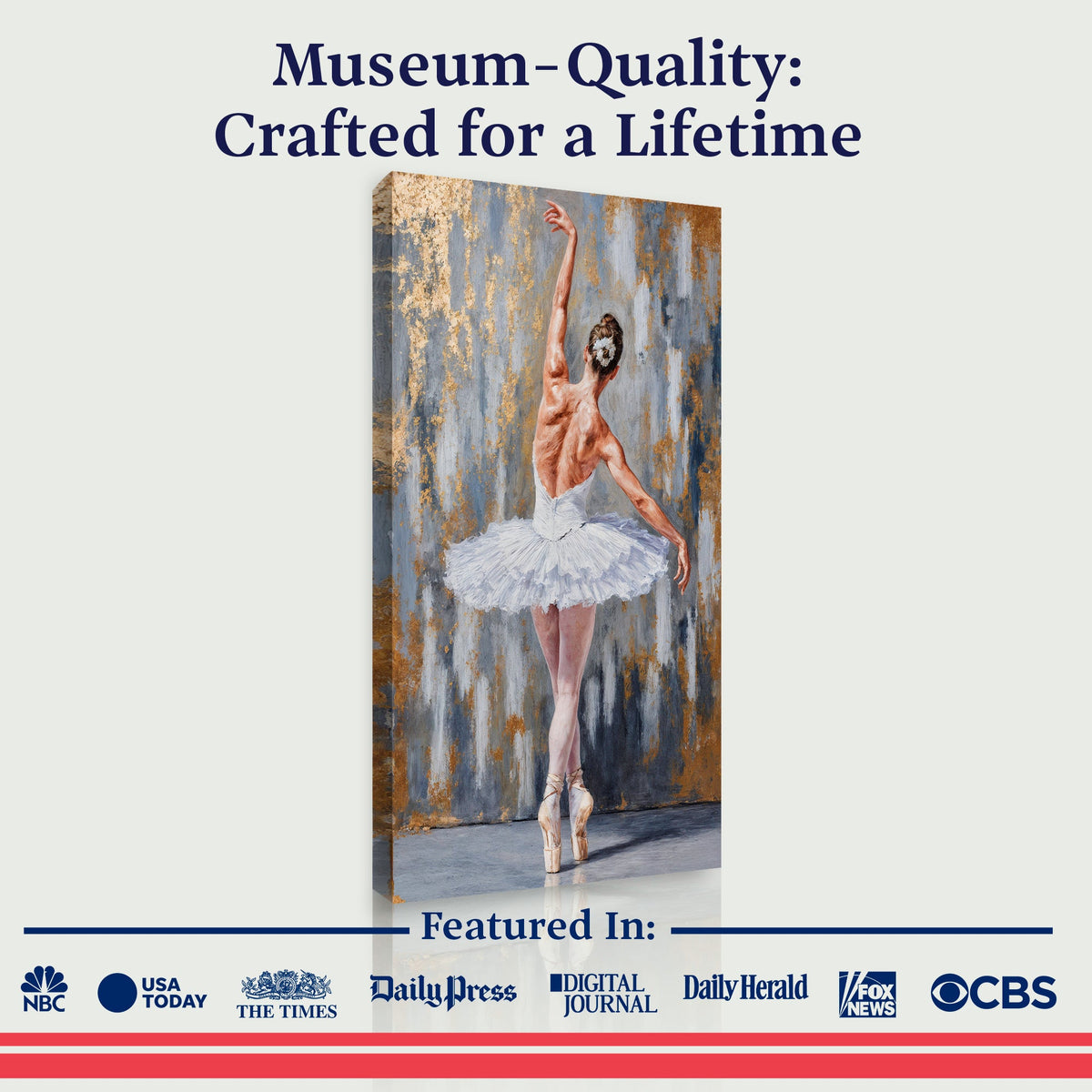 Modern Ballet Elegance Canvas Wall Art, Gallery Wrapped – view 6