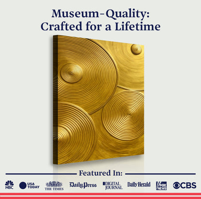 Gold Symphony Abstract Canvas Wall Art, Gallery Wrapped – view 6